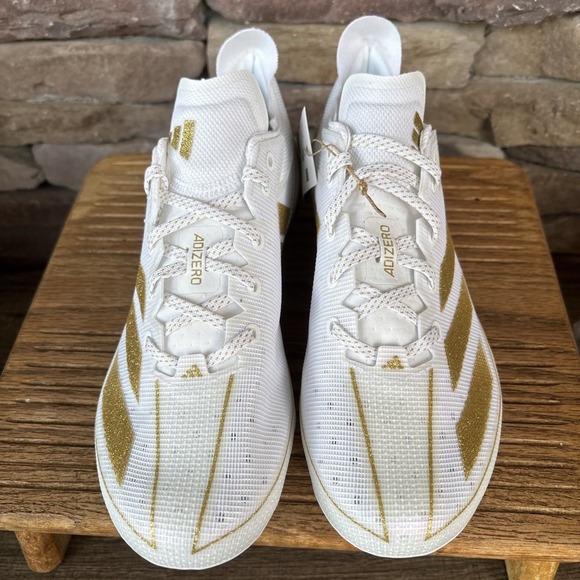 Adidas Adizero Electric White Gold Football Cleats IE4381 Mens